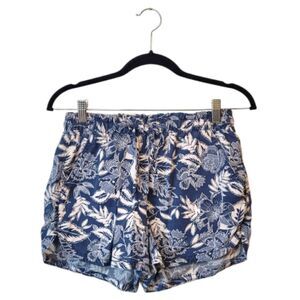 American Eagle Blue And White Tropical Floral Shorts Size S